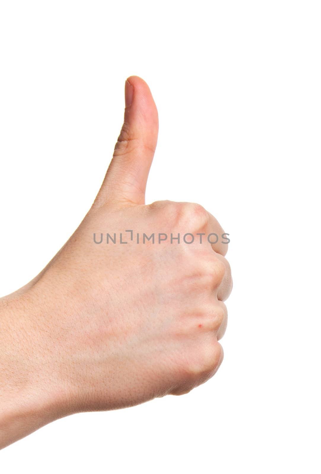 hand with thumb up isolated