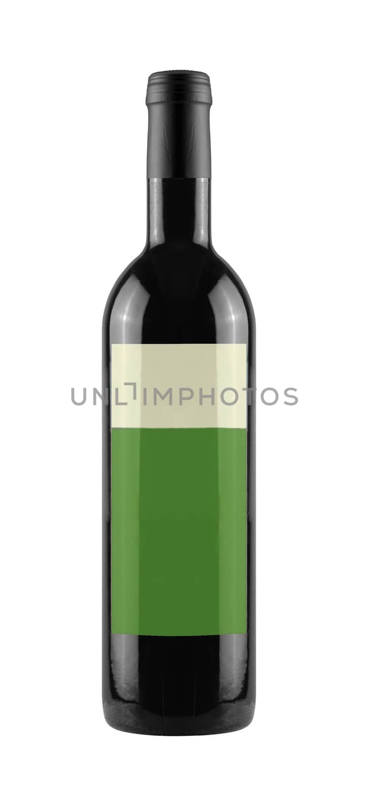 wine bottle isolated on a white background