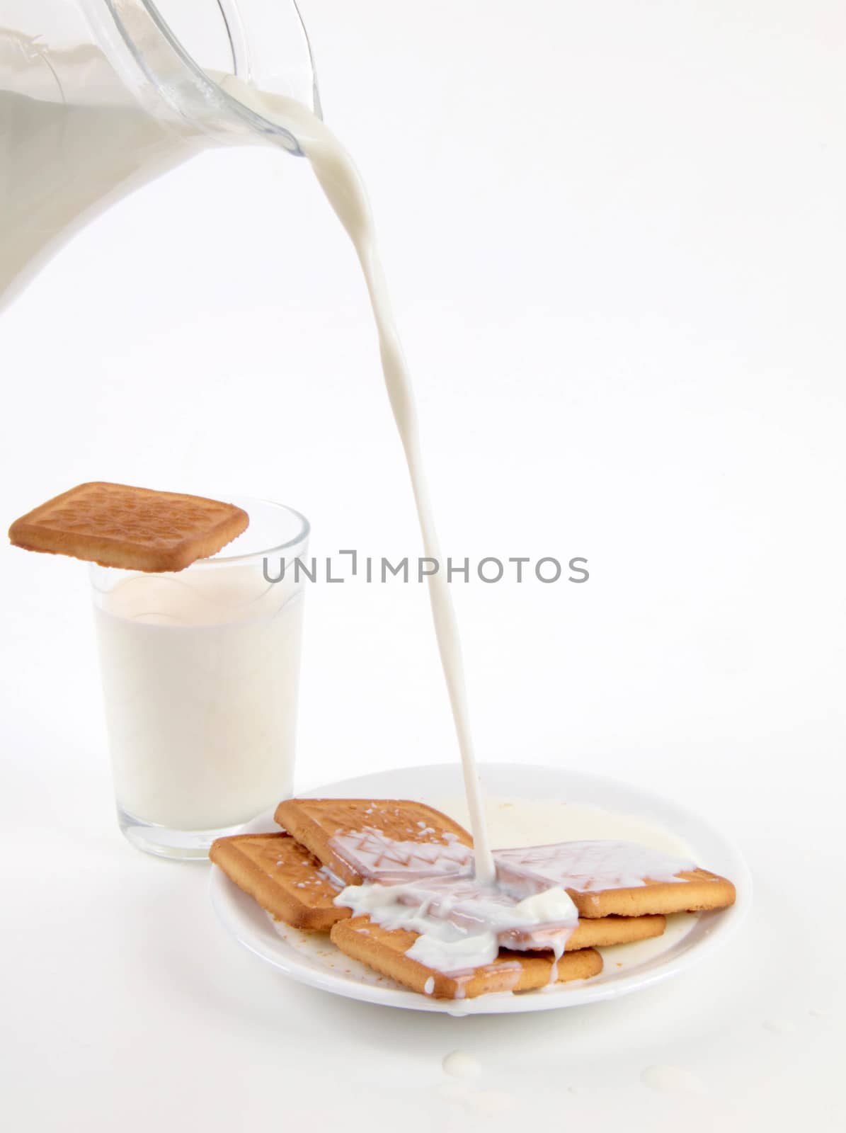 Milk and Cookies isolated