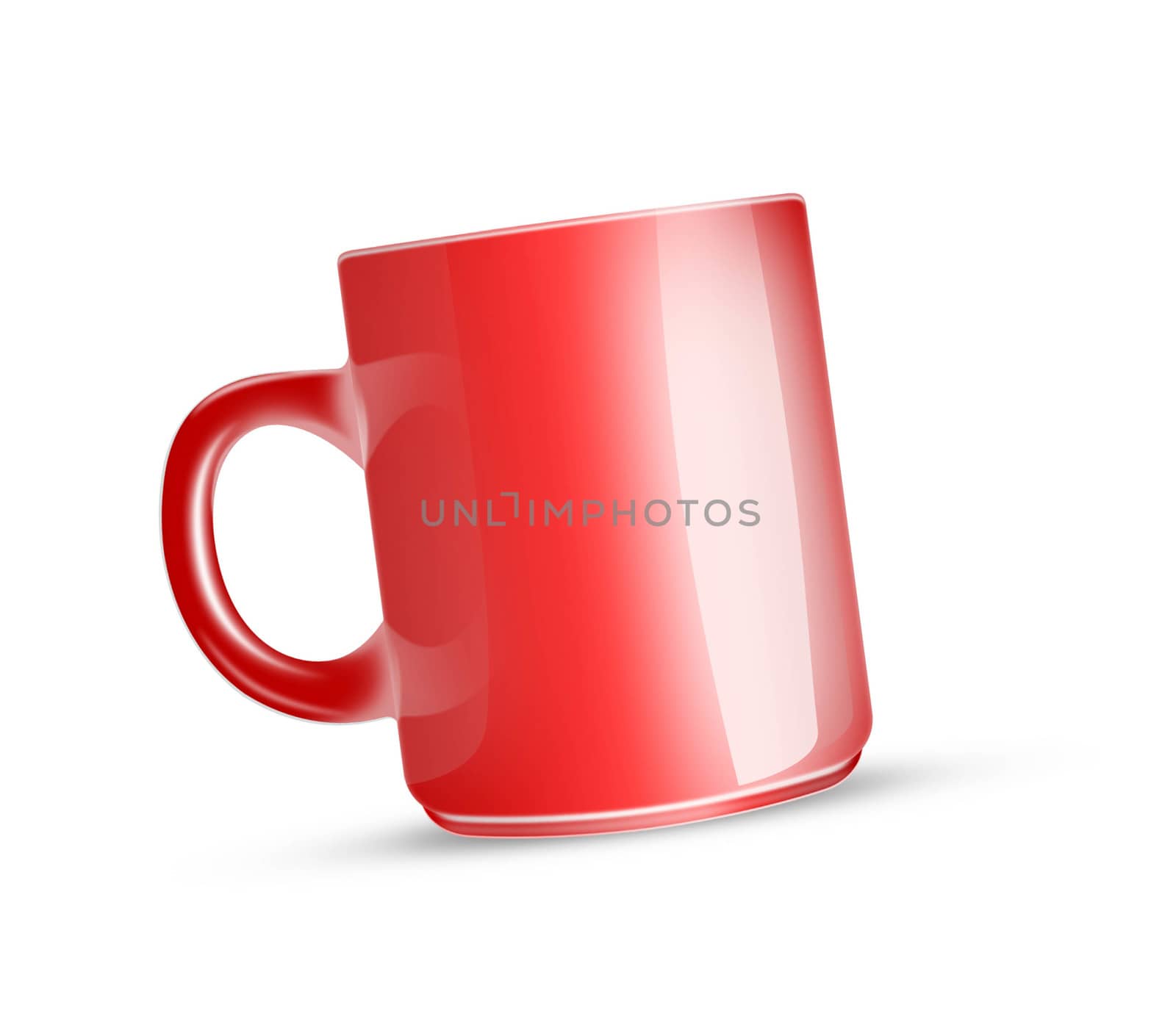 Tea mug red isolated on white background by shutswis
