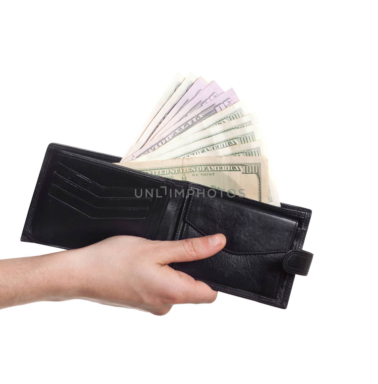 dollars sticking out of wallet