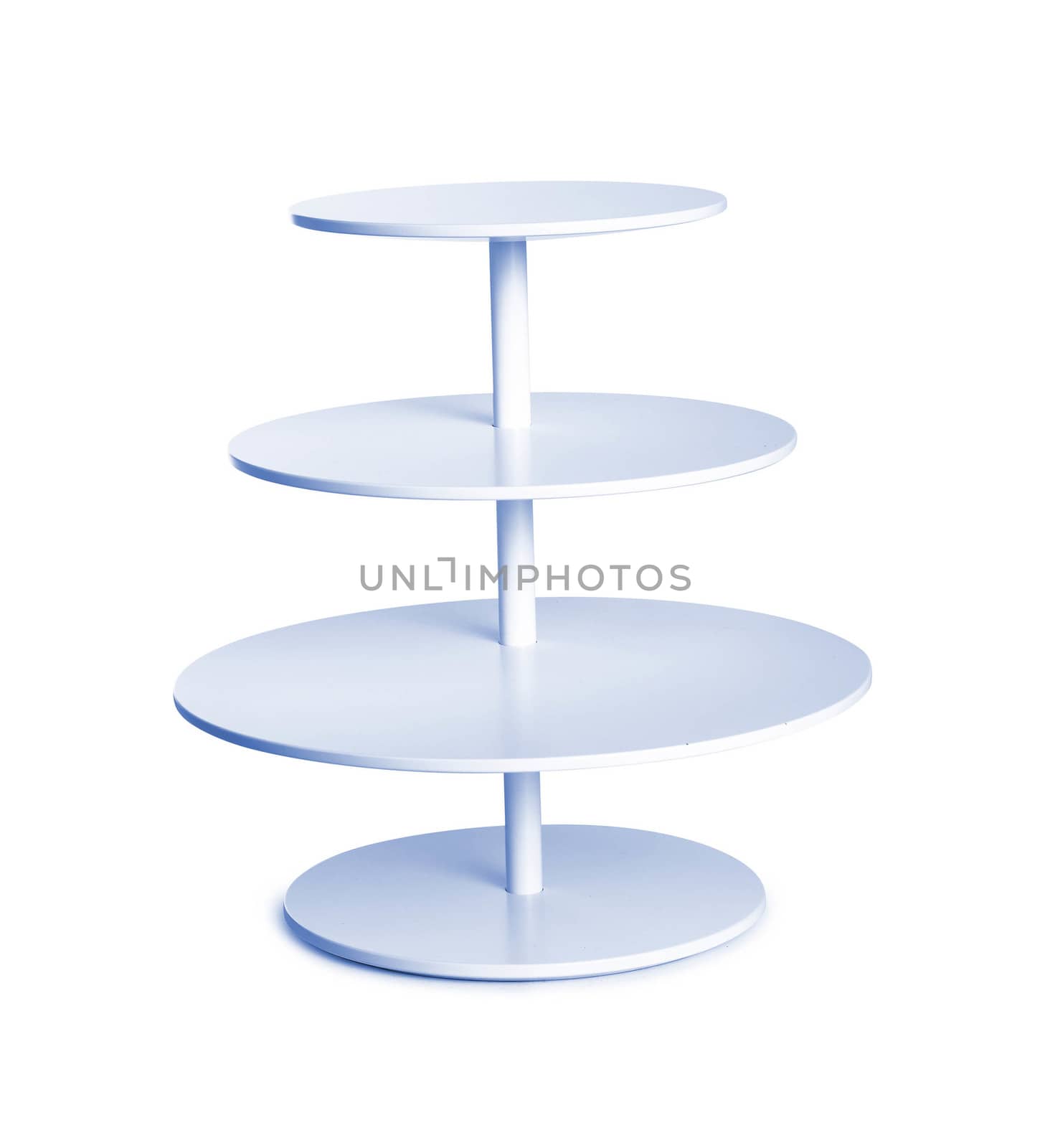 blue twist table isolated on white by shutswis