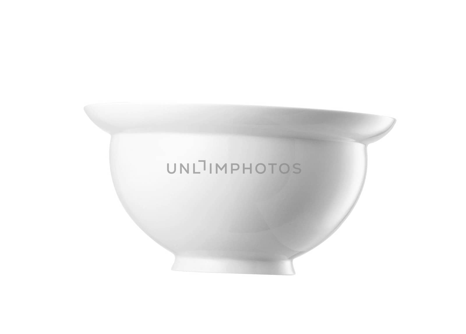 White bowl isolated