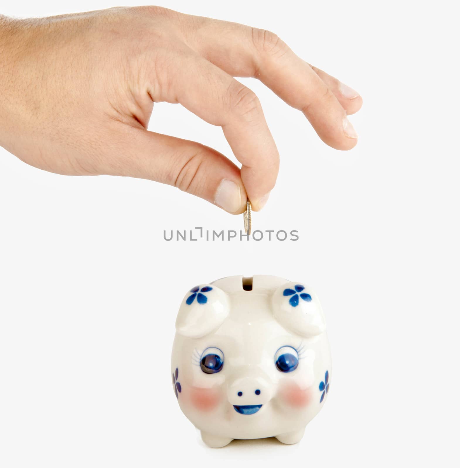 hand with coins