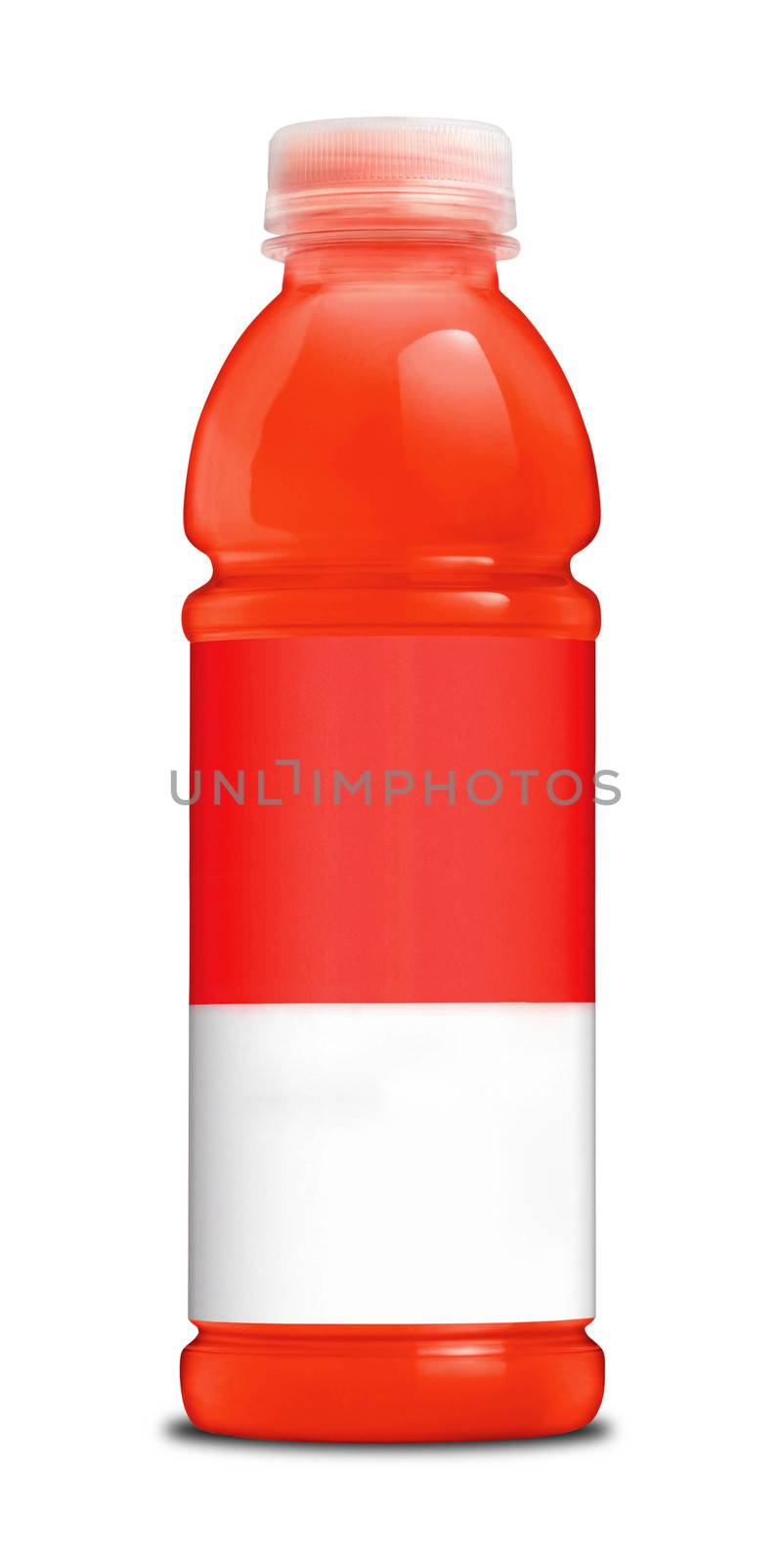 Carrot juice bottle on a white background by shutswis