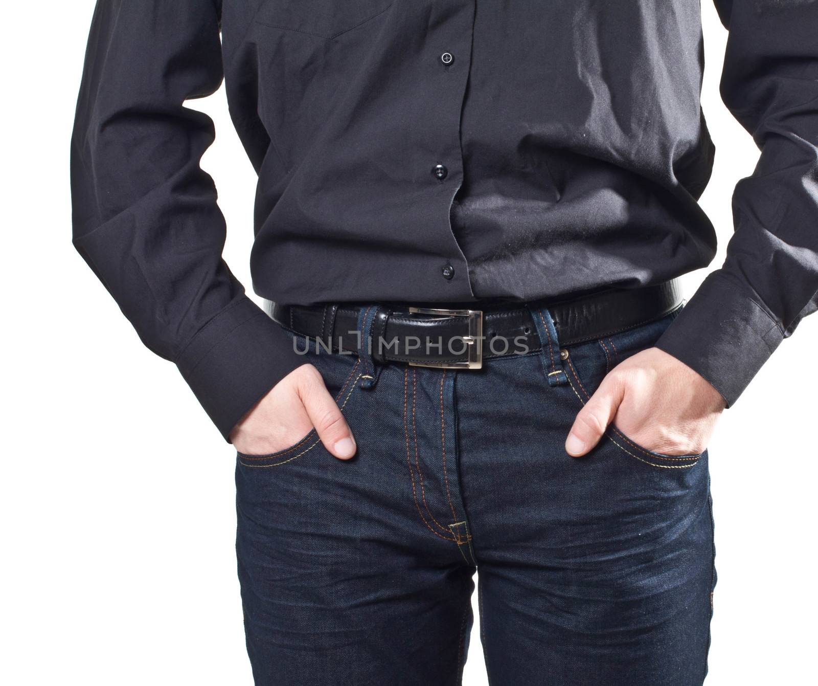 businessman with hands in pockets