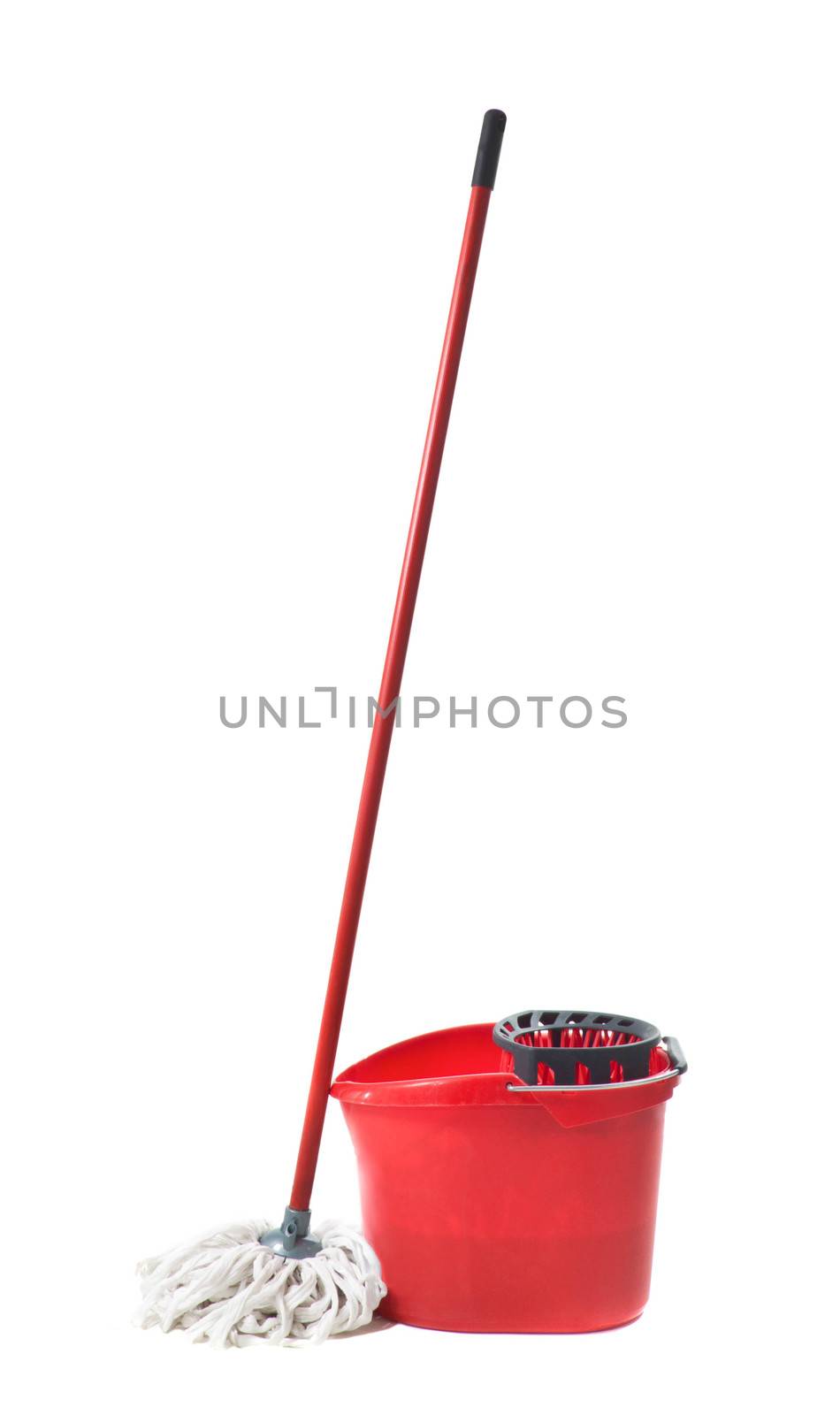 Cleaning mop isolated by shutswis