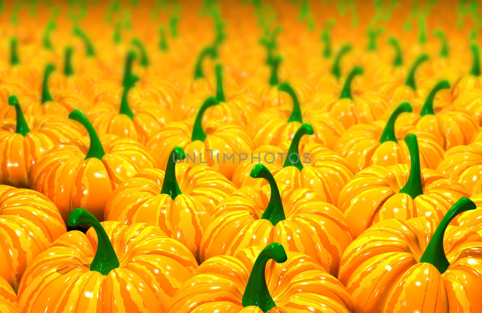 3d illustration background of pumpkins by brux