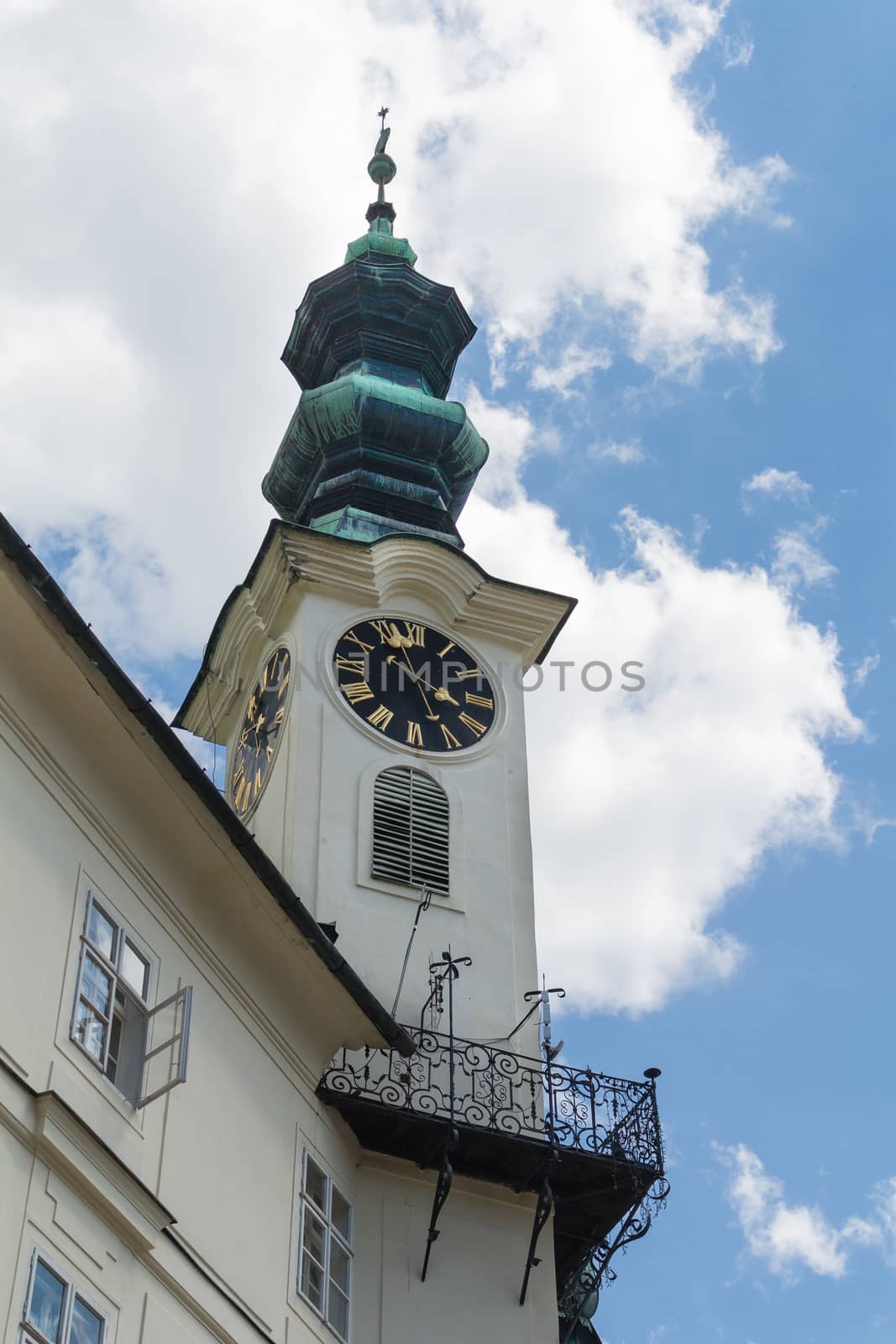 Tower of Town Hall in Banska Stiavnica, Slovakia by YassminPhoto