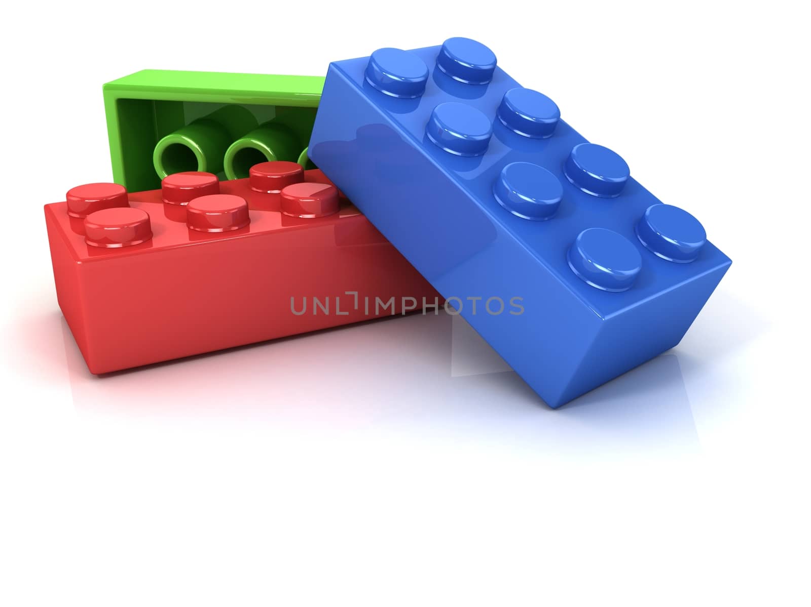 Plastic building blocks, children toy by djmilic