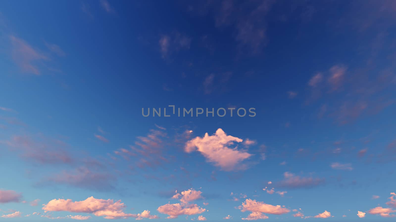 Cloudy blue sky abstract background, blue sky background with tiny clouds, 3d rendering

