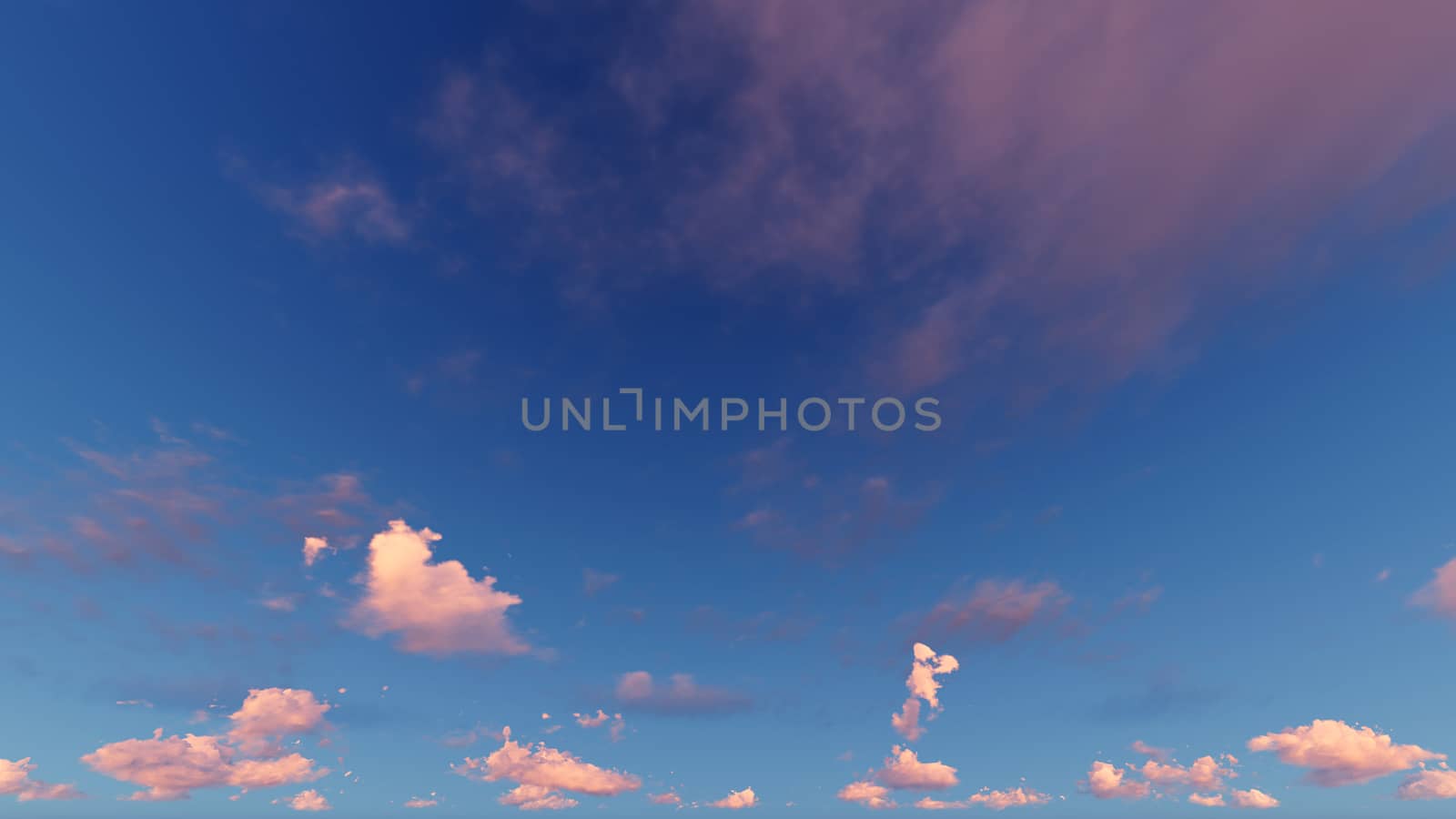 Cloudy blue sky abstract background, blue sky background with tiny clouds, 3d rendering

