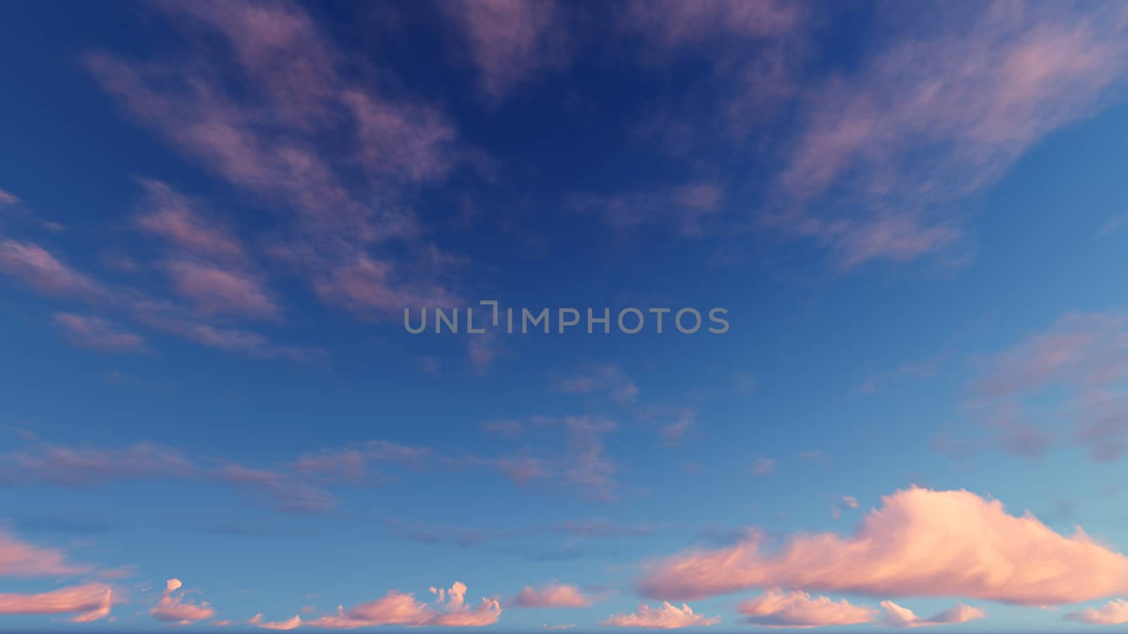 Cloudy blue sky abstract background, blue sky background with tiny clouds, 3d rendering

