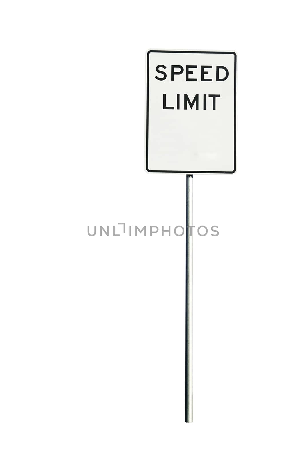 USA speed limit sign with blank area to add your own speed, isolated on a white background with a clipping path