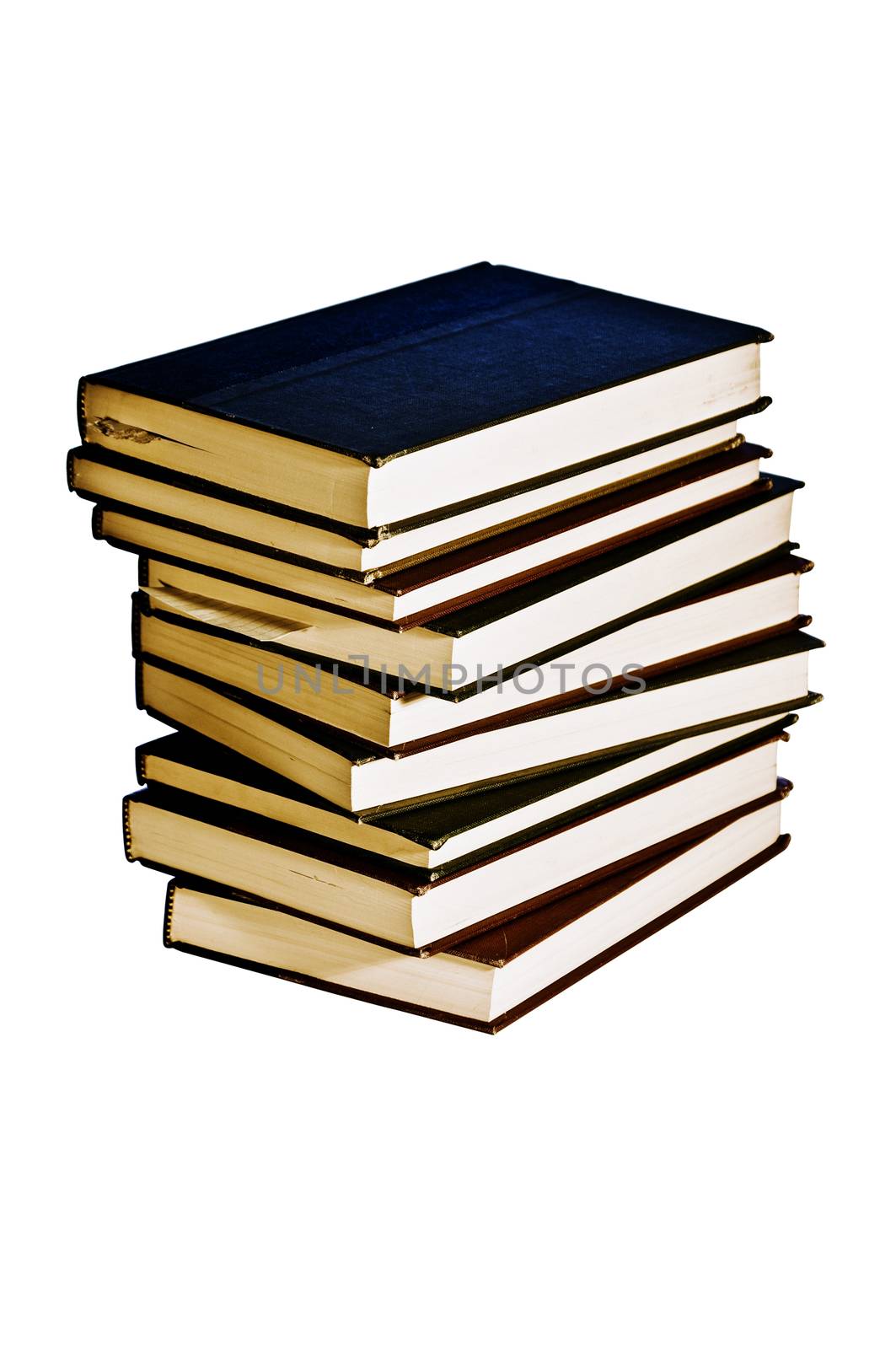 Plenty of reading here. Isolated on a white background.