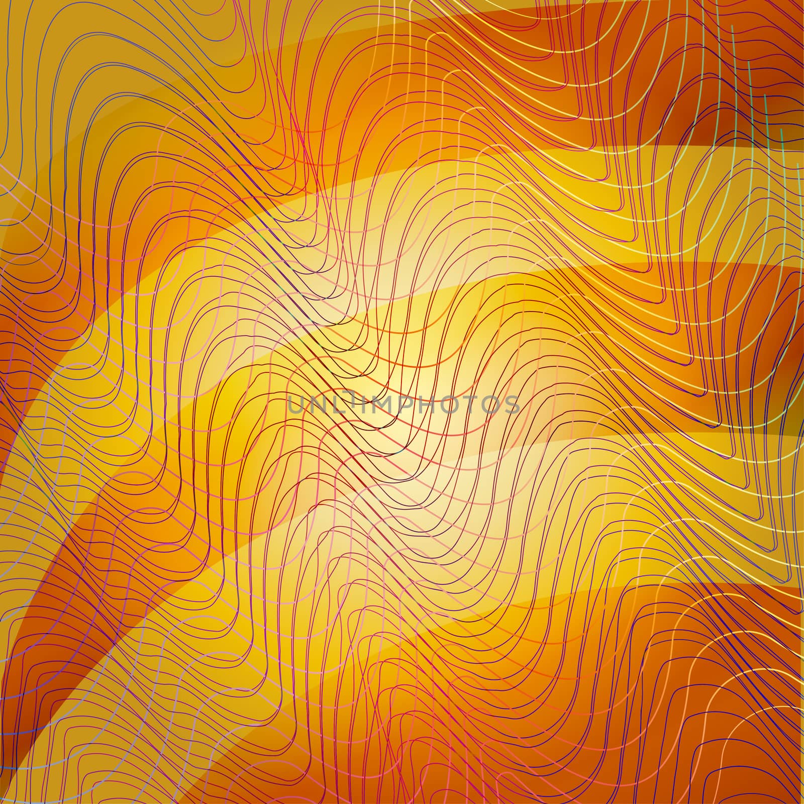 abstract wire background, orange color, graphic effect