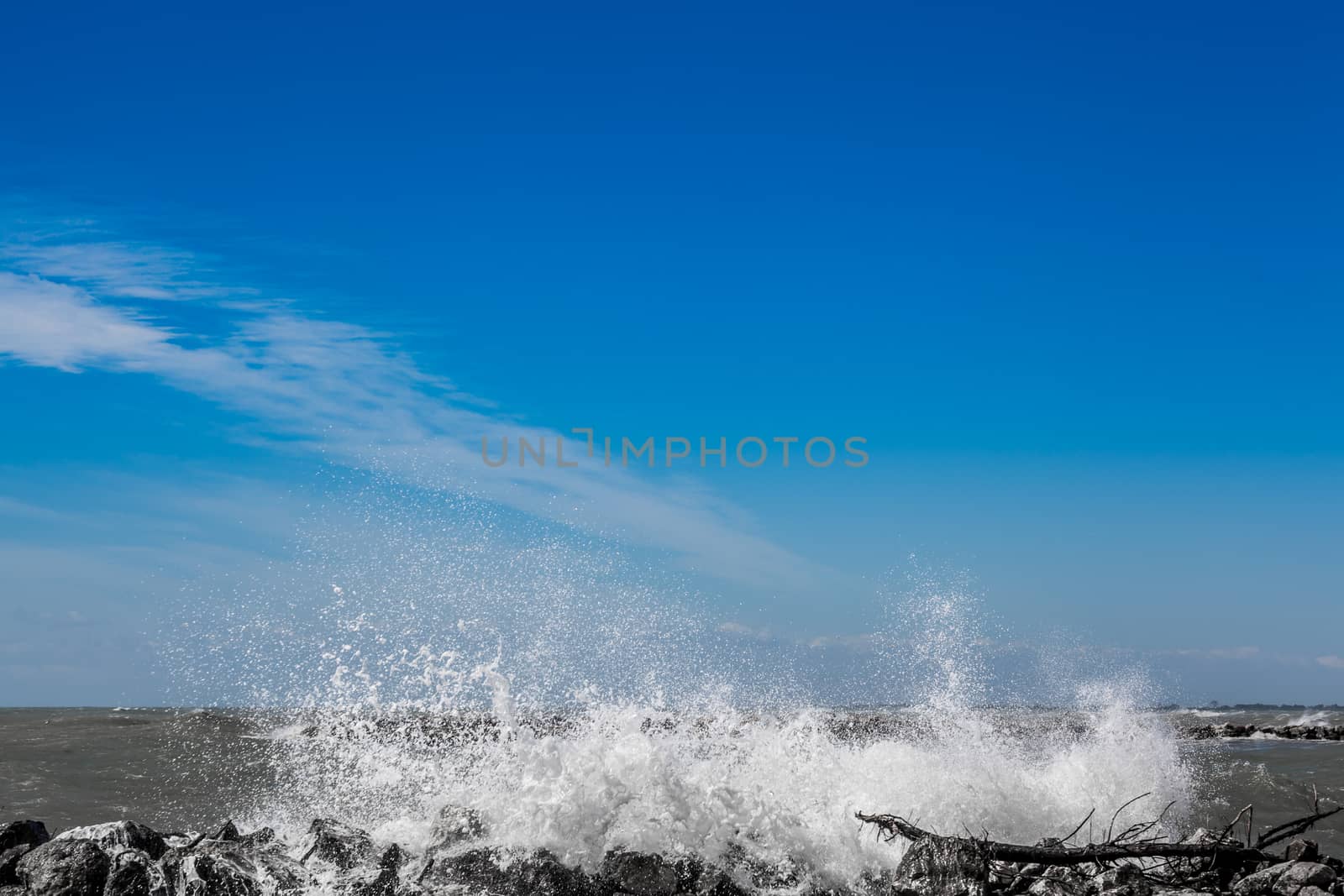 Crashing Wave on the rocks in Italy