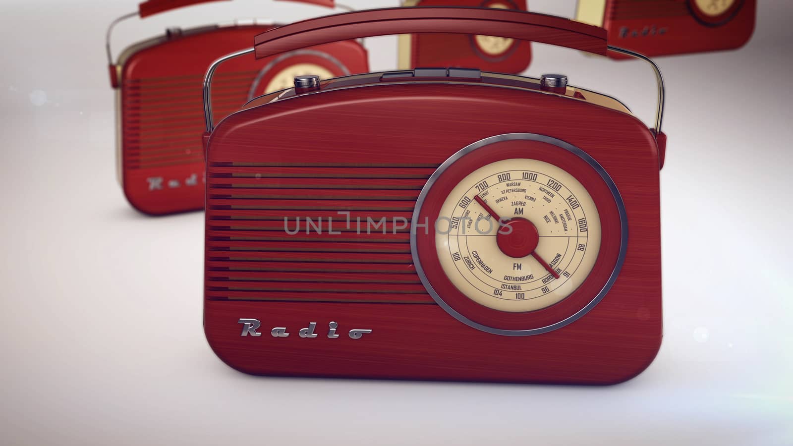 3D rendering of radio receivers 