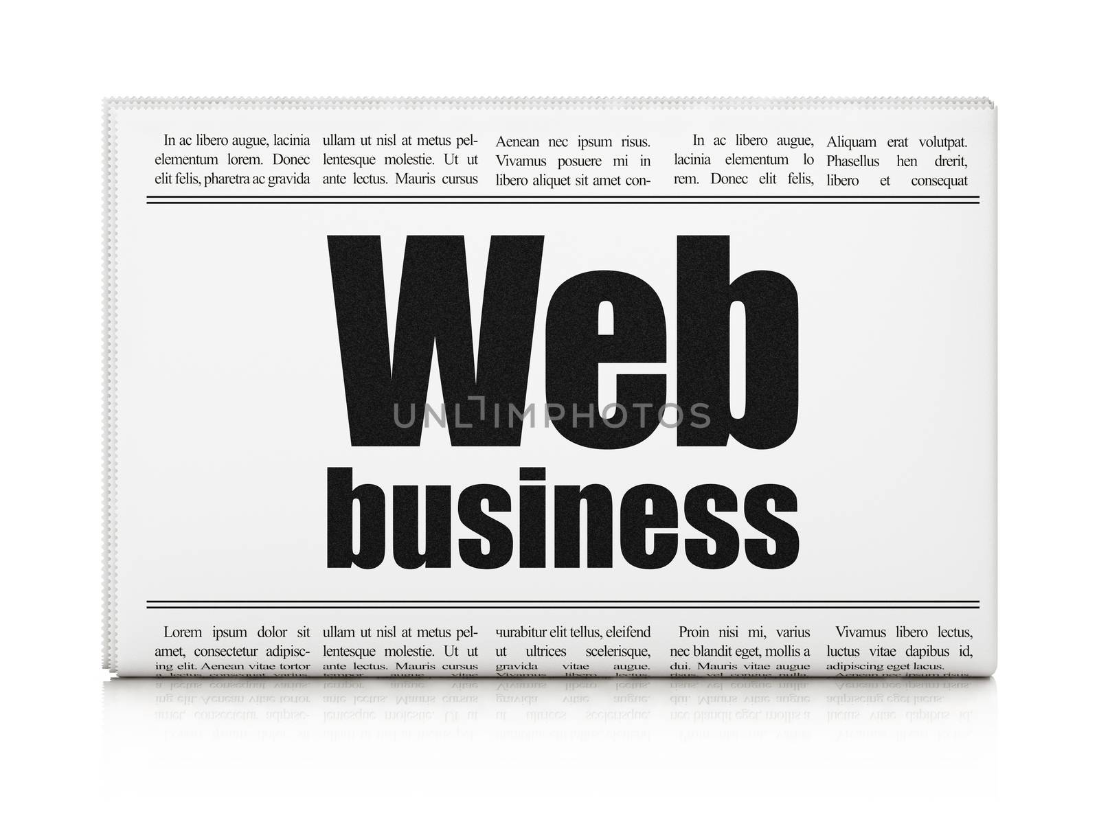Web design concept: newspaper headline Web Business by maxkabakov