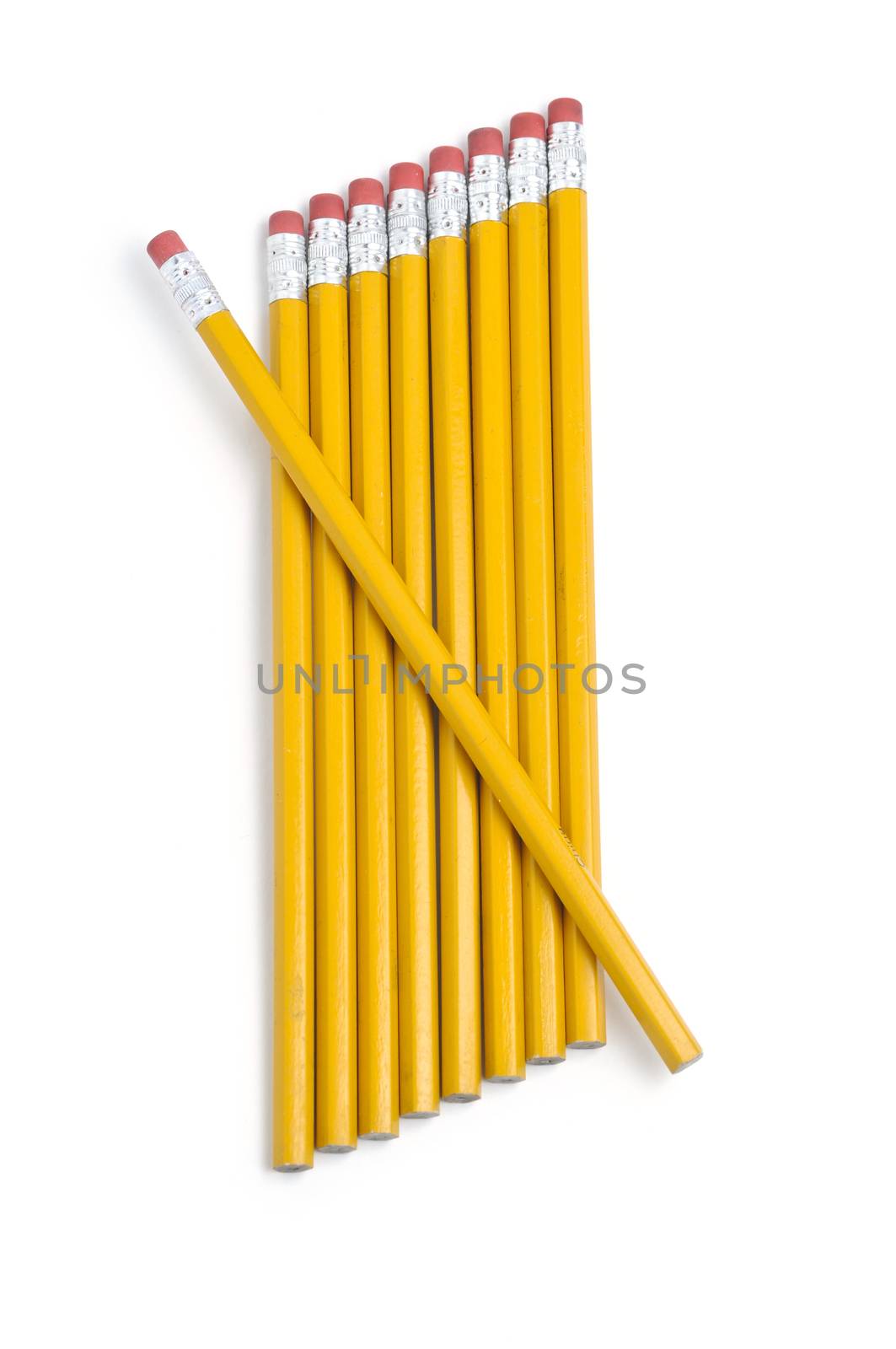 Slanted Row Of Pencils With One Diagonal by rcarner