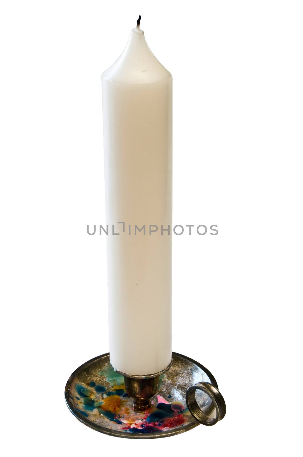 Candle Isolated On A White Background by rcarner