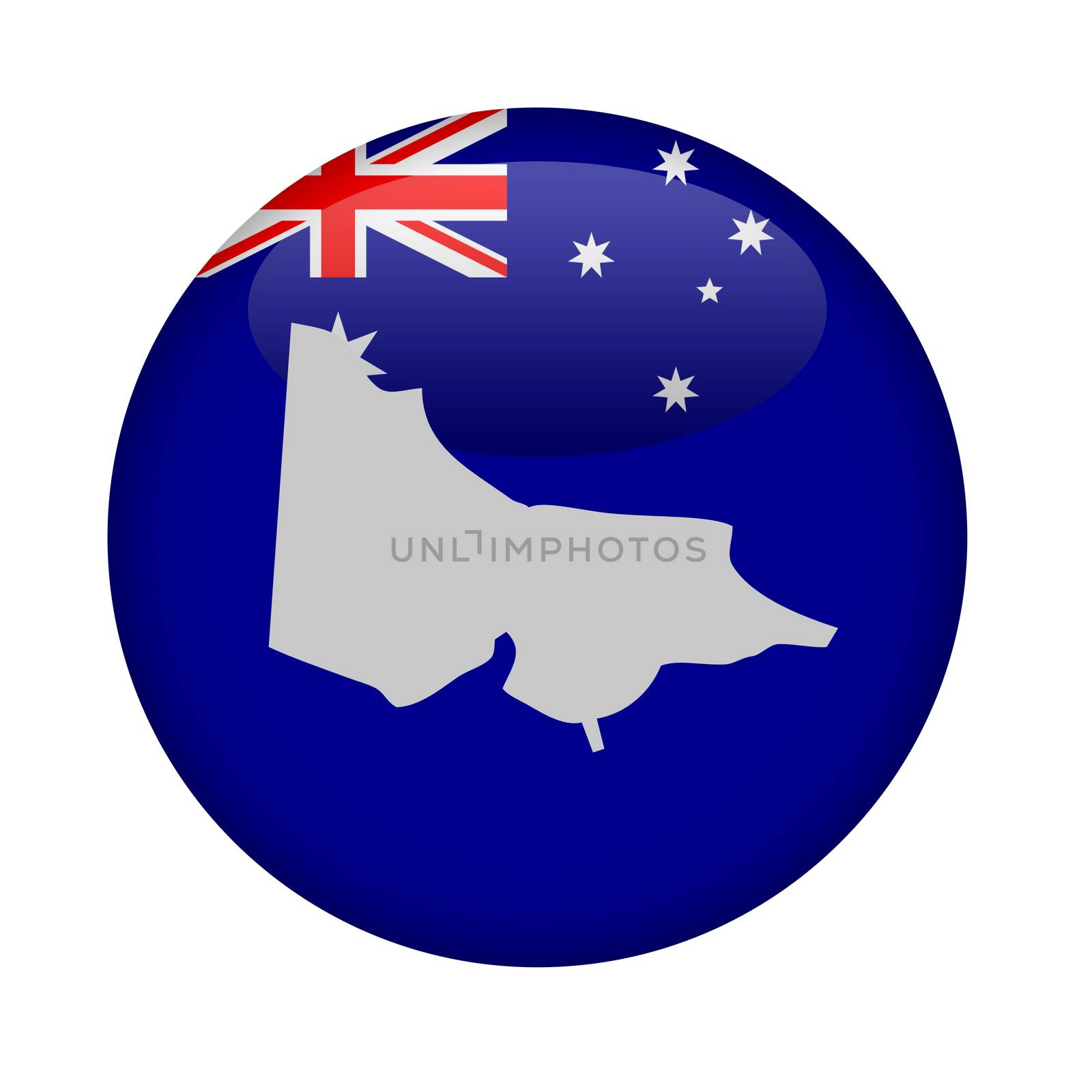 Australia state of Victoria map button by speedfighter