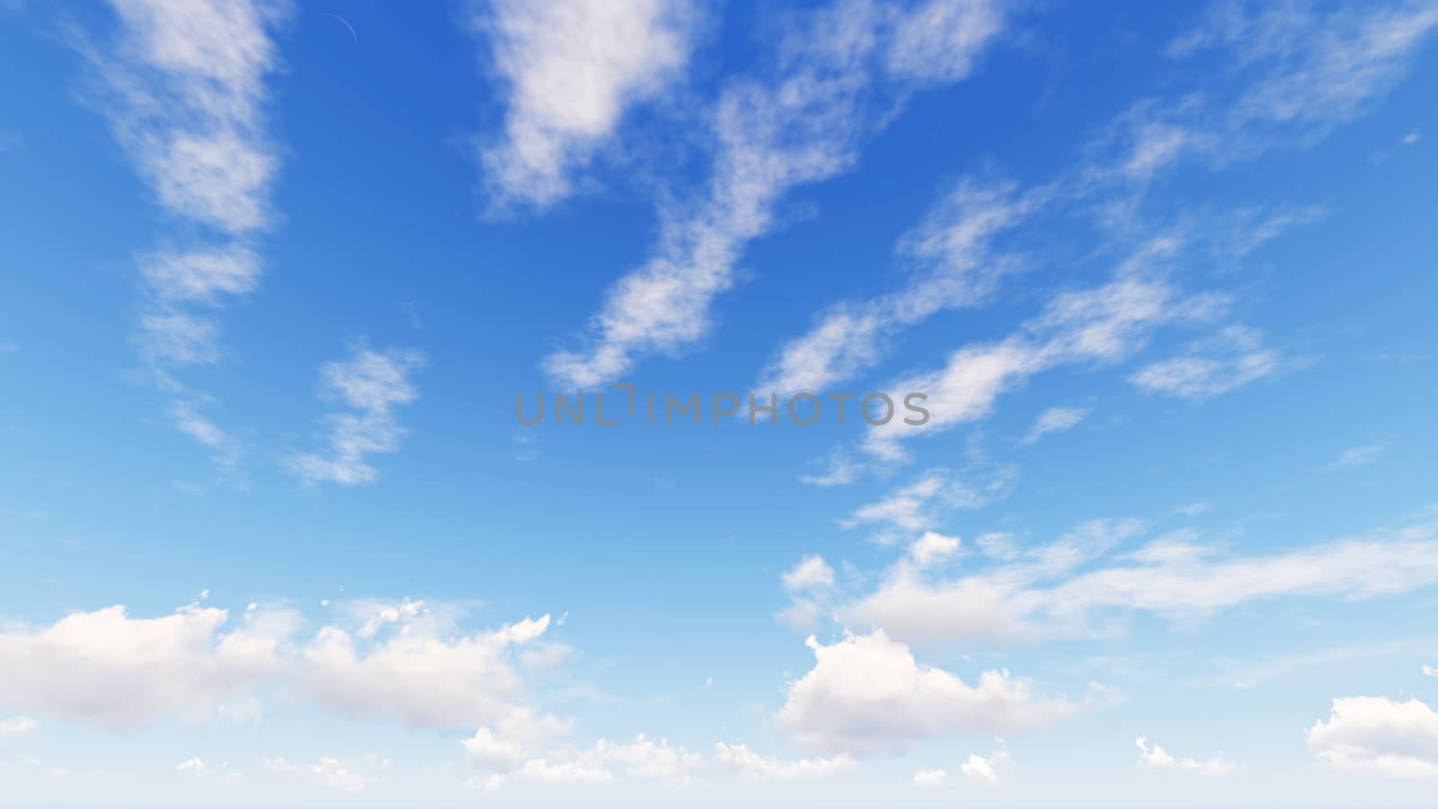 Cloudy blue sky abstract background, blue sky background with tiny clouds, 3d rendering

