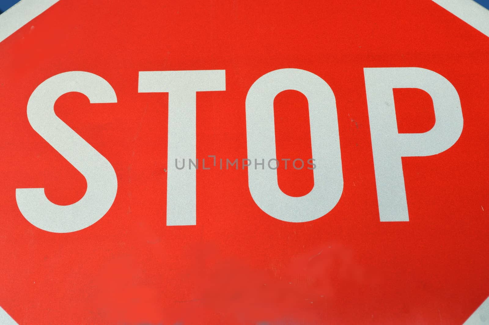 Stop sign isolated on white