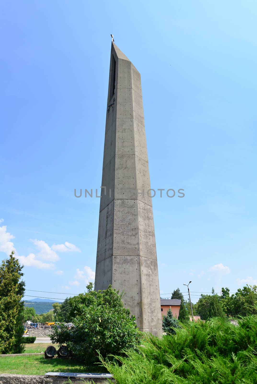 orsova town romania roman catholic church tower landmark architecture