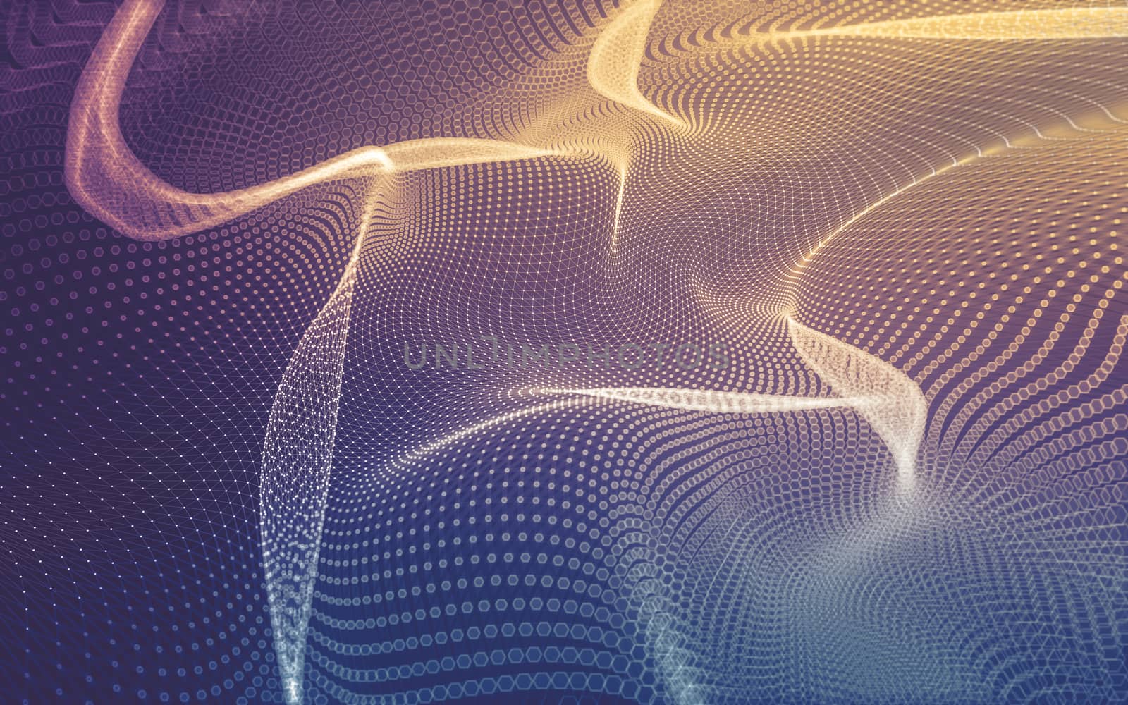 Abstract polygonal space low poly dark background with connecting dots and lines. Connection structure. 3d rendering