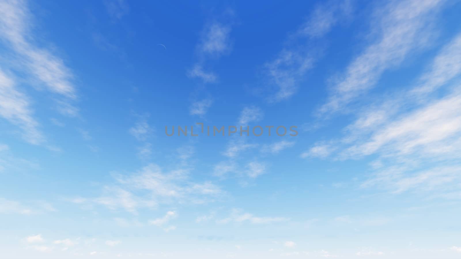 Cloudy blue sky abstract background, blue sky background with tiny clouds, 3d rendering

