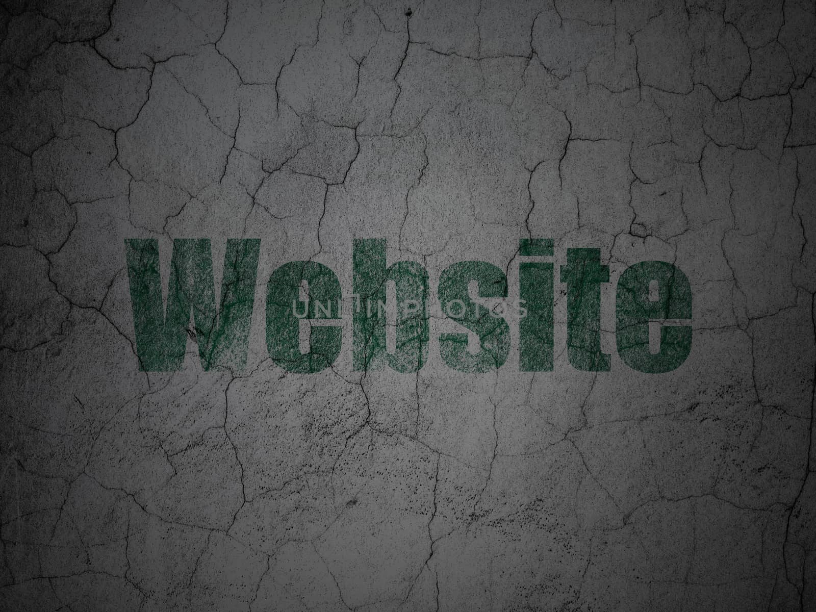 Web design concept: Website on grunge wall background by maxkabakov