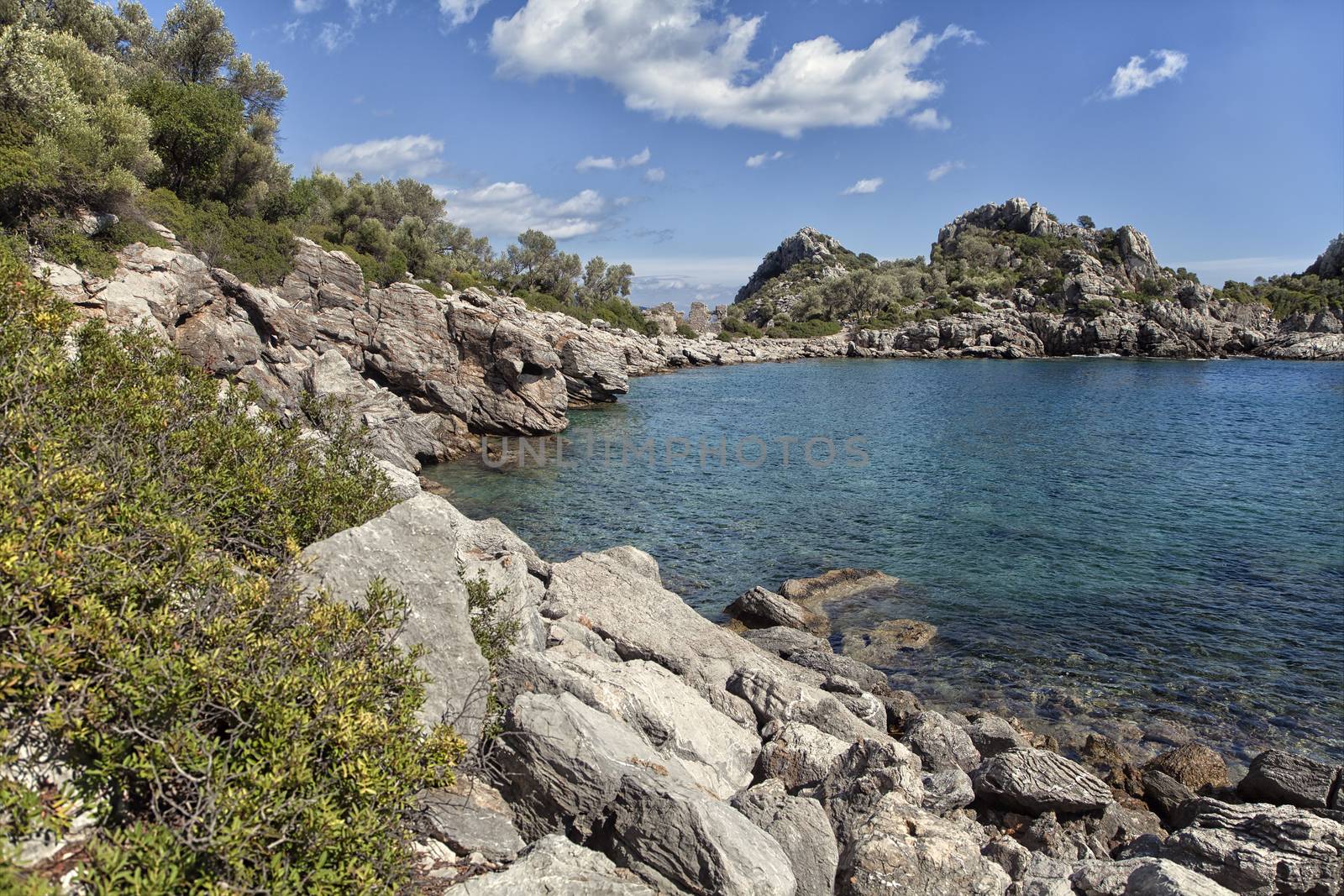 Scenic bay near Marmaris, Turkey on a sunny day