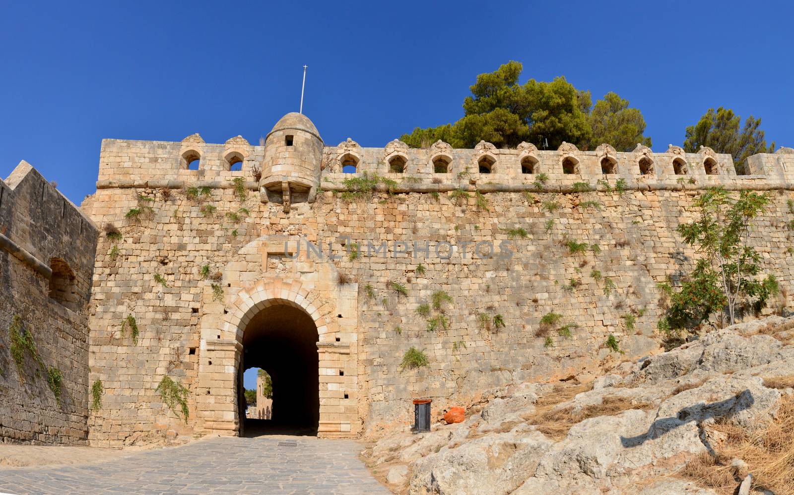 Rethymno Fortezza fortress main gate by tony4urban