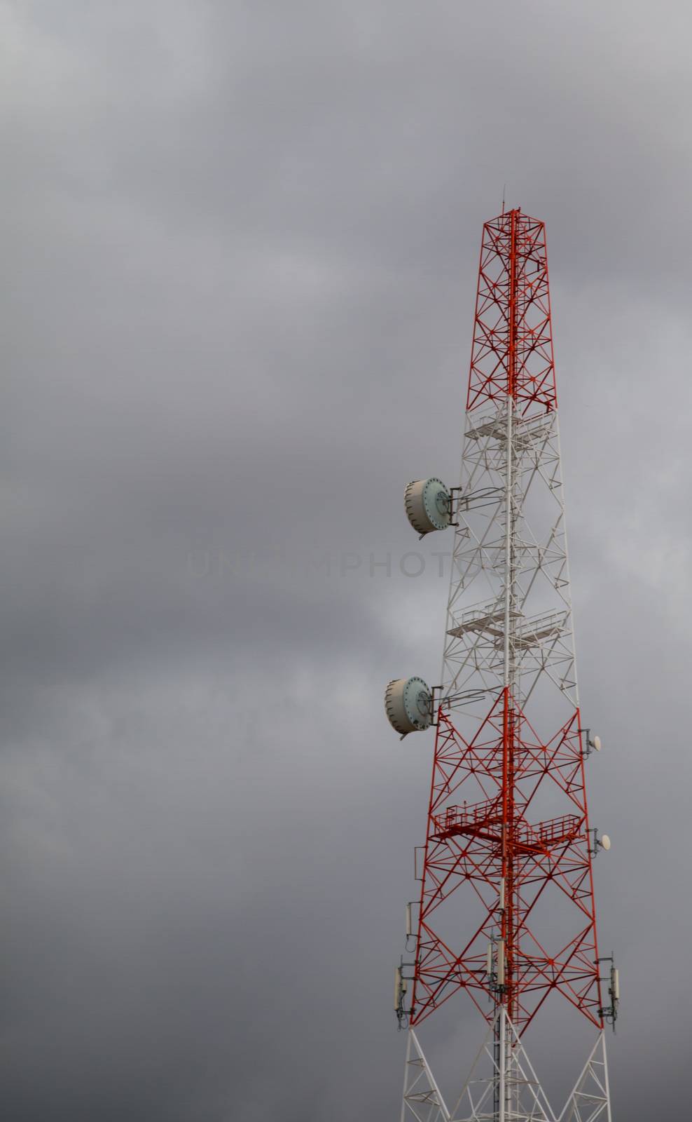 Signal pole during dark sky