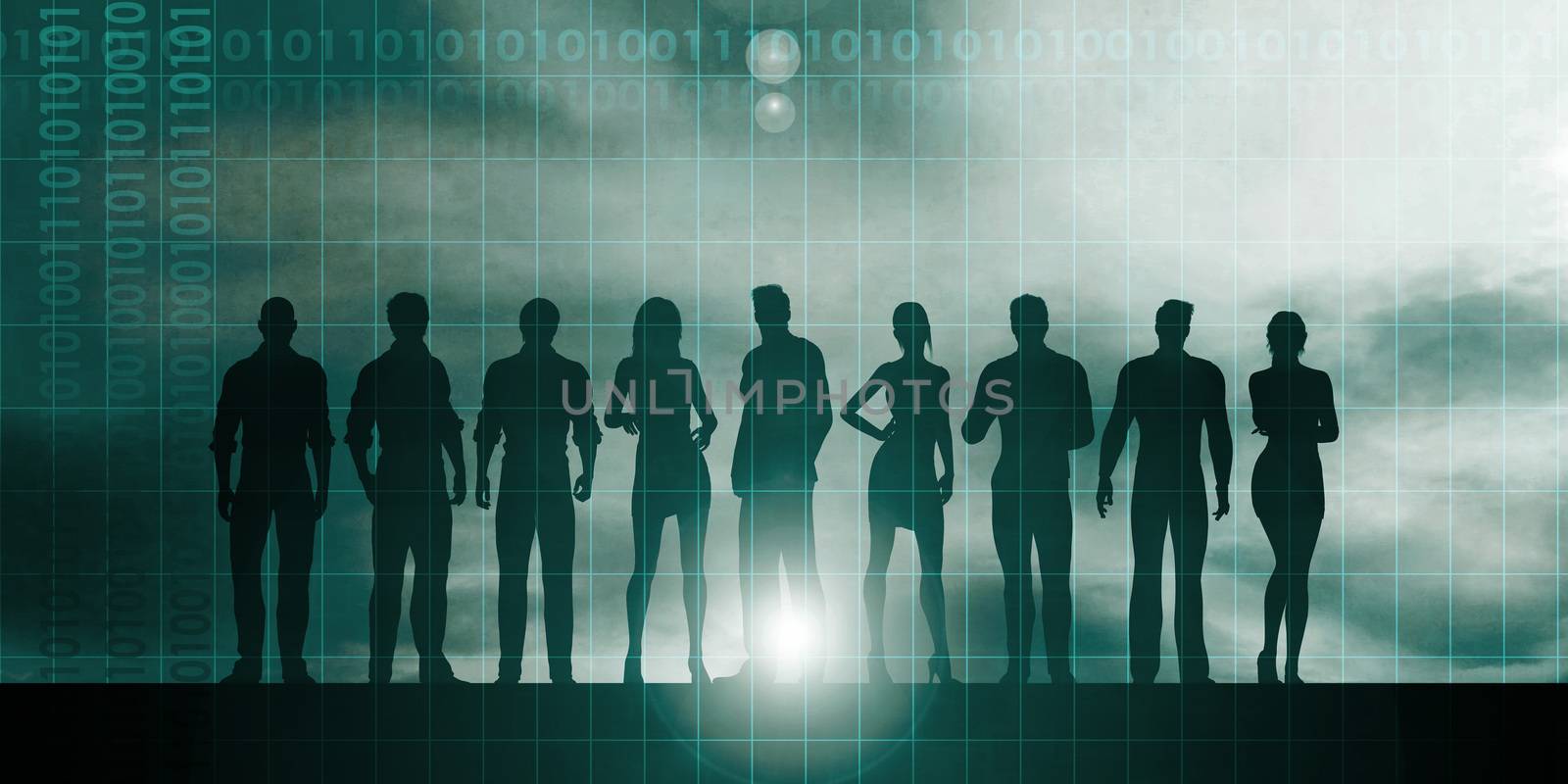 Business People Group Standing Together in Unity