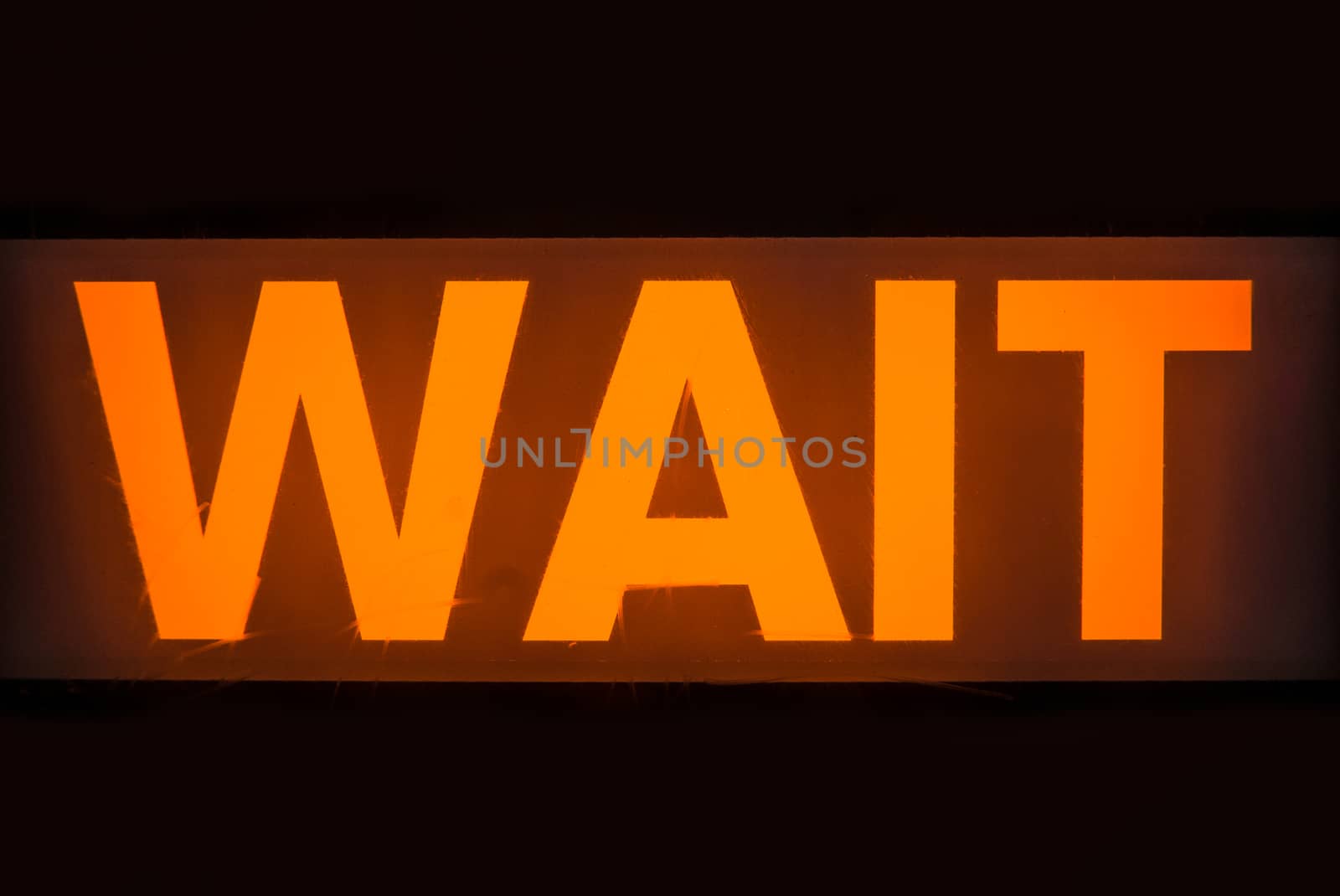 Orange Pedestrian Wait Sign by mrdoomits