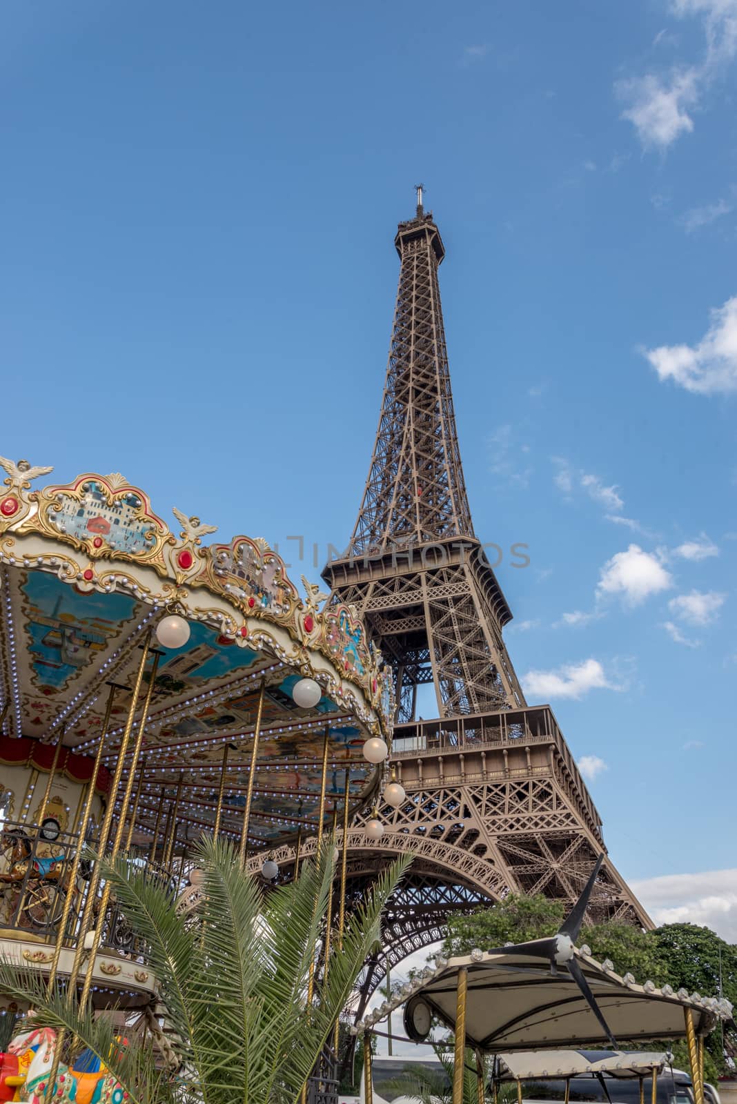 Eiffel Tower and Merry go round by pomemick