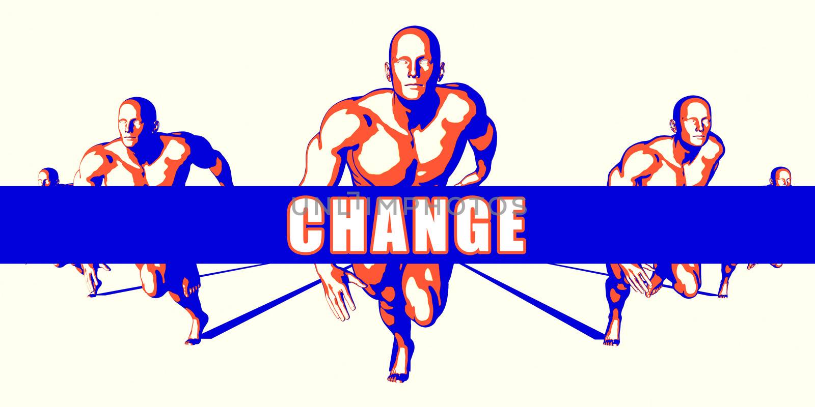 Change as a Competition Concept Illustration Art