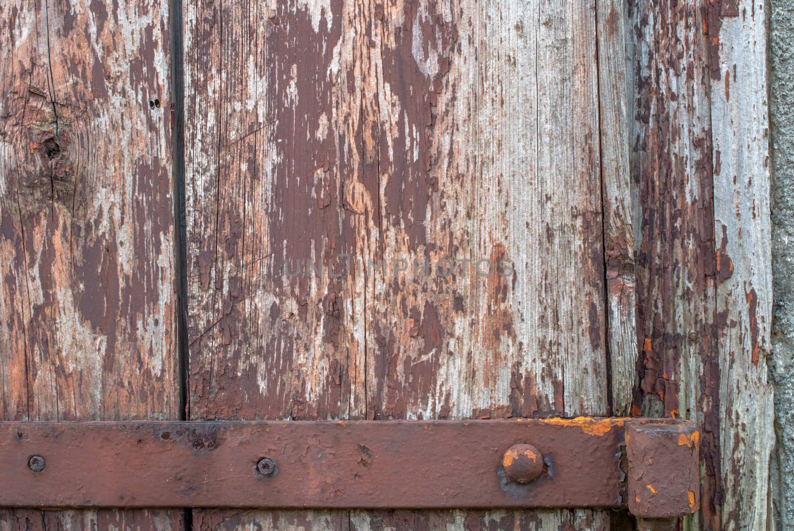 chipped paint on the door of the old boards, great background or texture for your project by uvisni