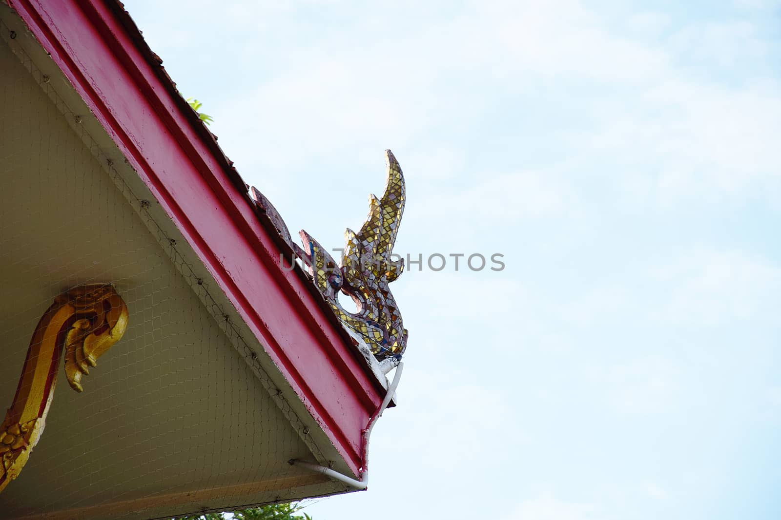 ornament and detail of architectural temple in Thailand. The Religious place.