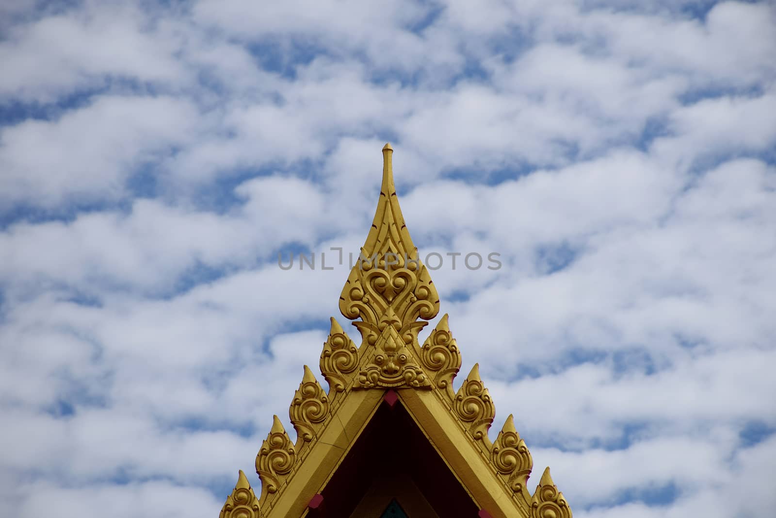 ornament and detail of architectural temple in Thailand. Religious place.