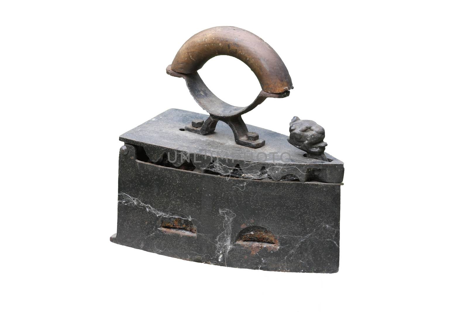 Old iron for which a coal was used for warming