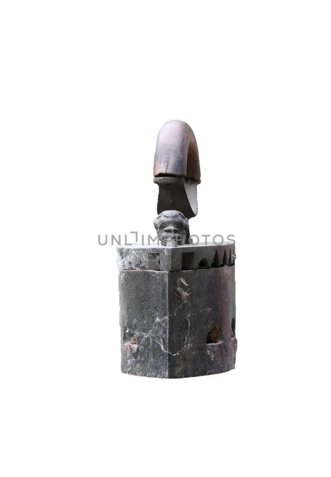 Old iron for which a coal was used for warming