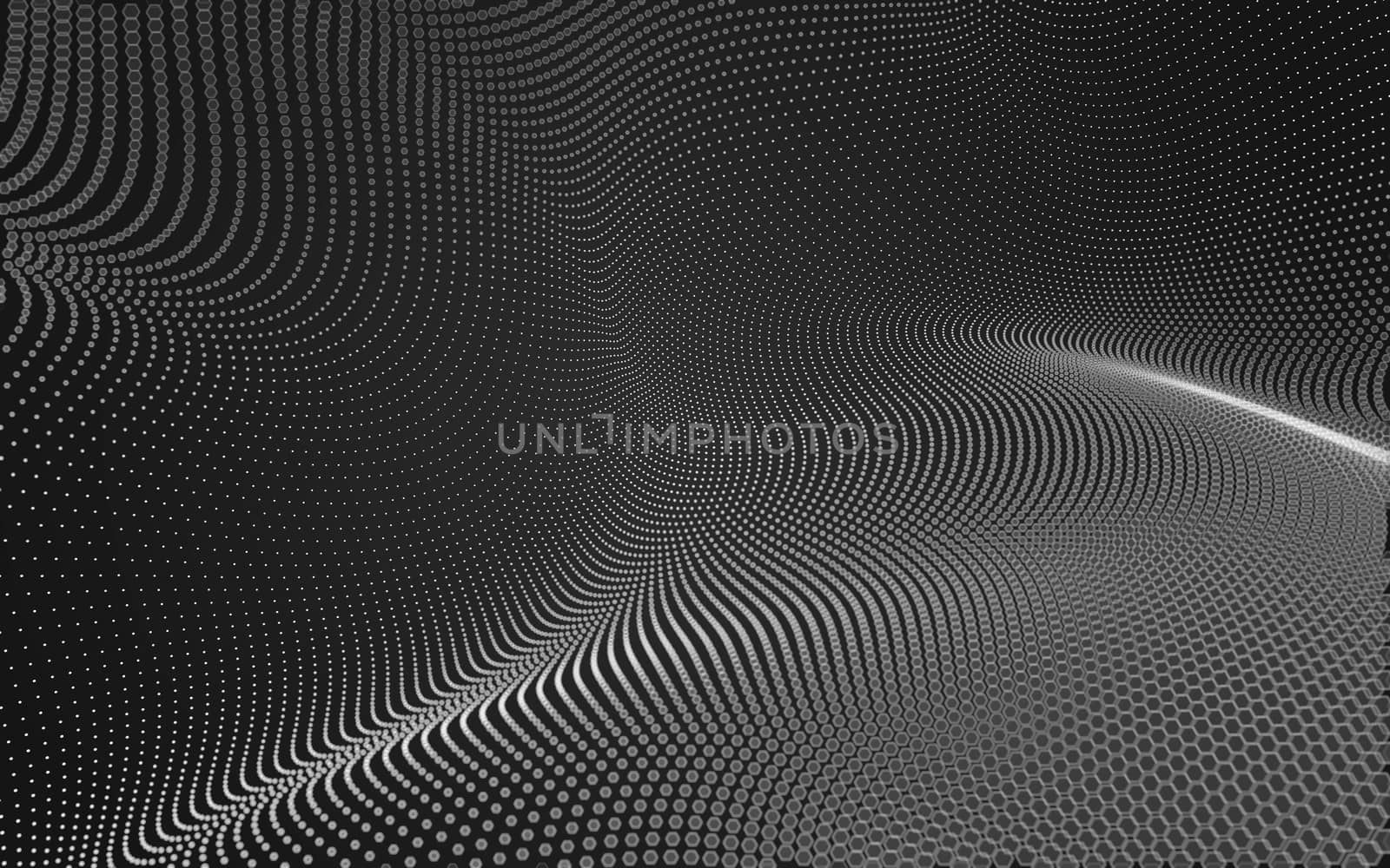 Abstract polygonal space low poly dark background with connecting dots and lines. Connection structure. 3d rendering