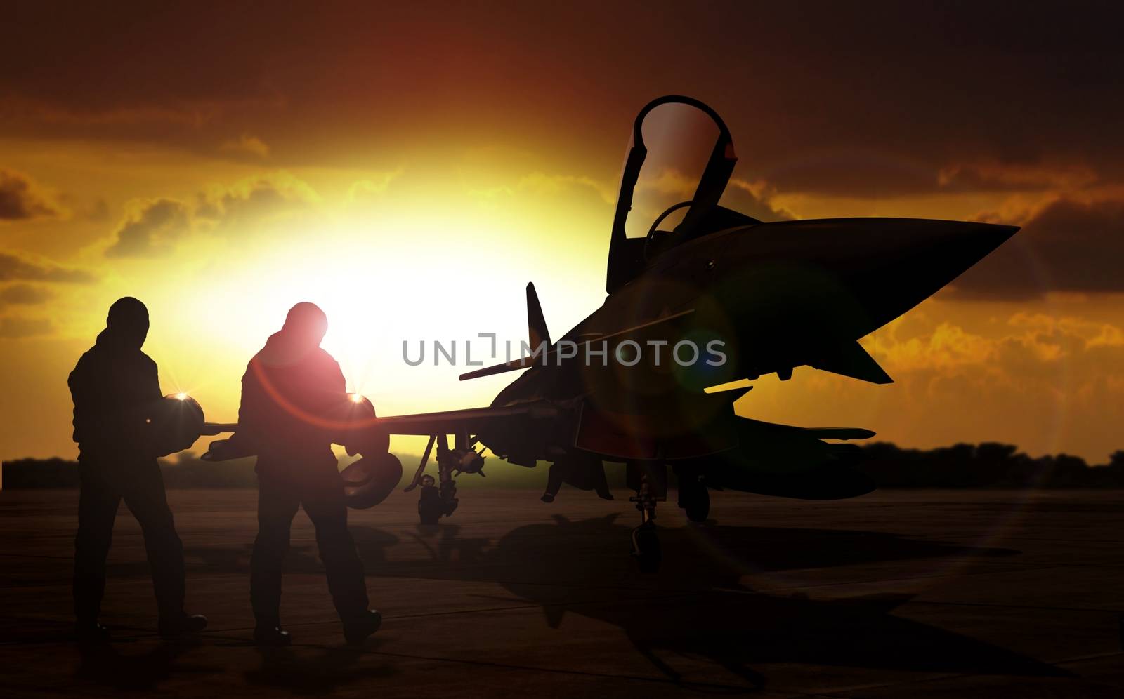 military aircraft on airfield with pilot walking towards the aircraft