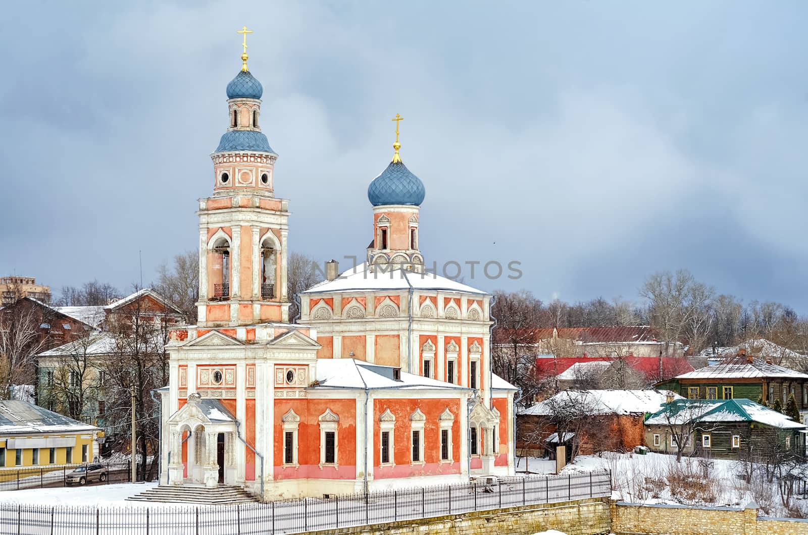 The city of Serpukhov in Russia, old Church by Gaina