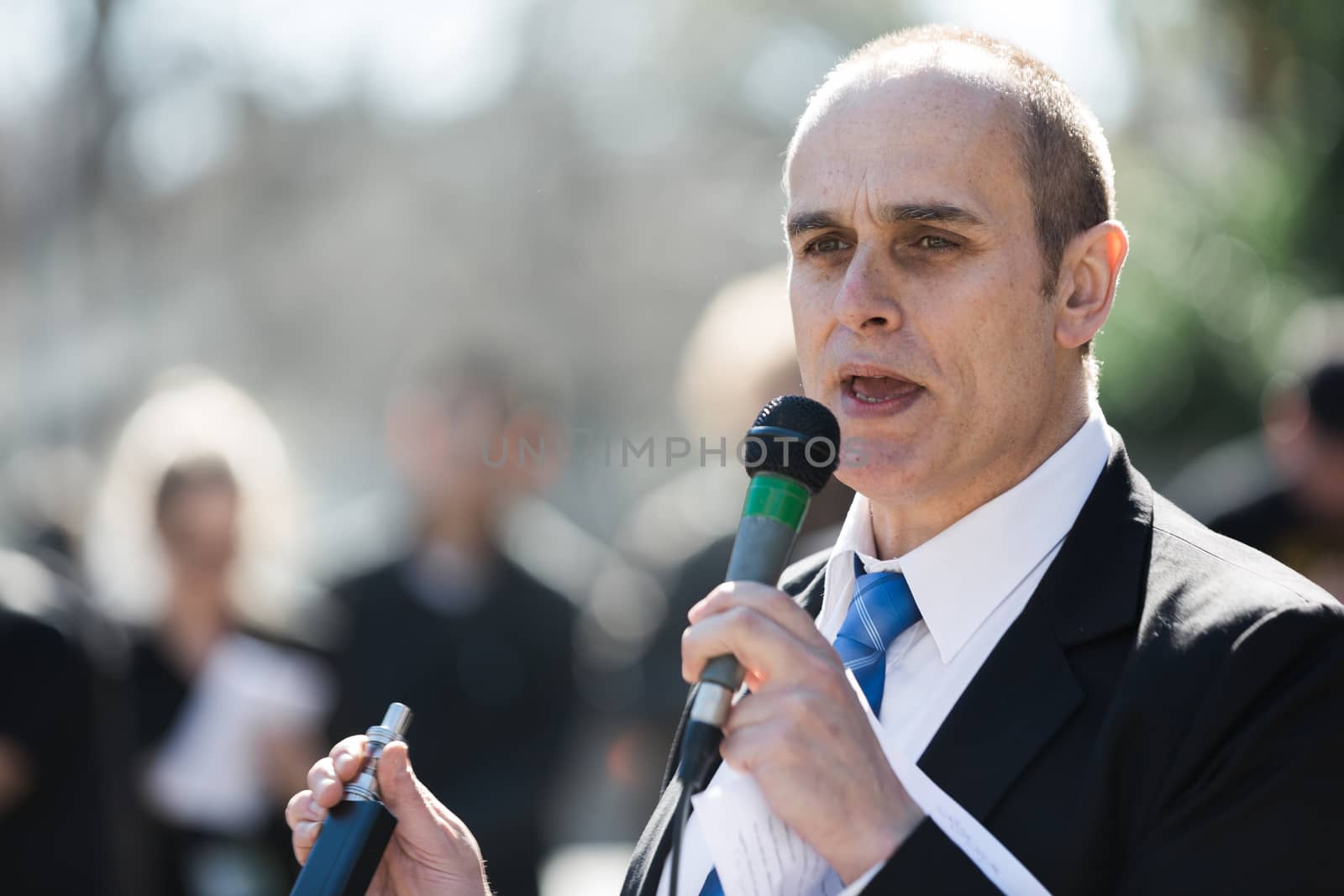 Pro E-Cig Protestors gather outside Parliament house in Melbourn by davidhewison