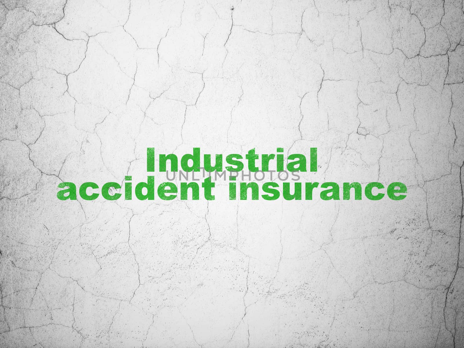 Insurance concept: Industrial Accident Insurance on wall background by maxkabakov