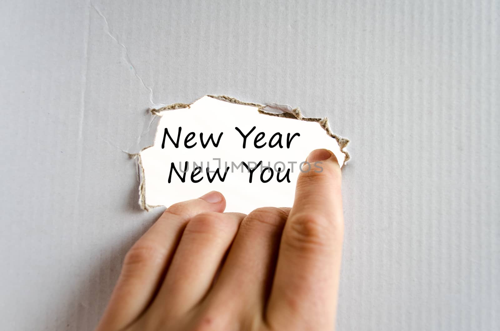 New year new you text concept isolated over white background
